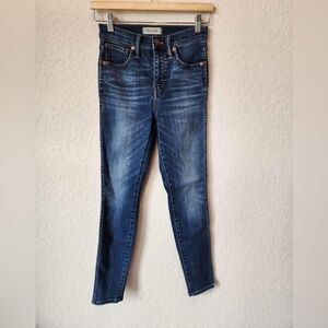 Madewell 10" High Rise Skinny Blue Jeans size 25